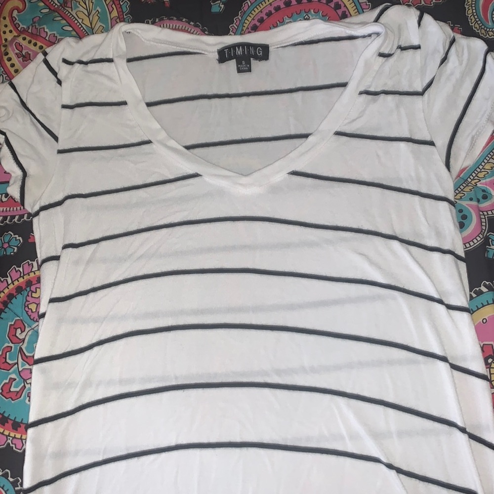 Striped soft tee shirt